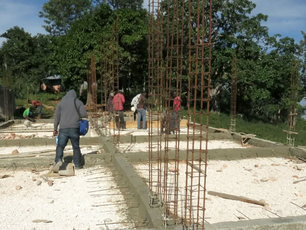 placing concrete chenaj enferye